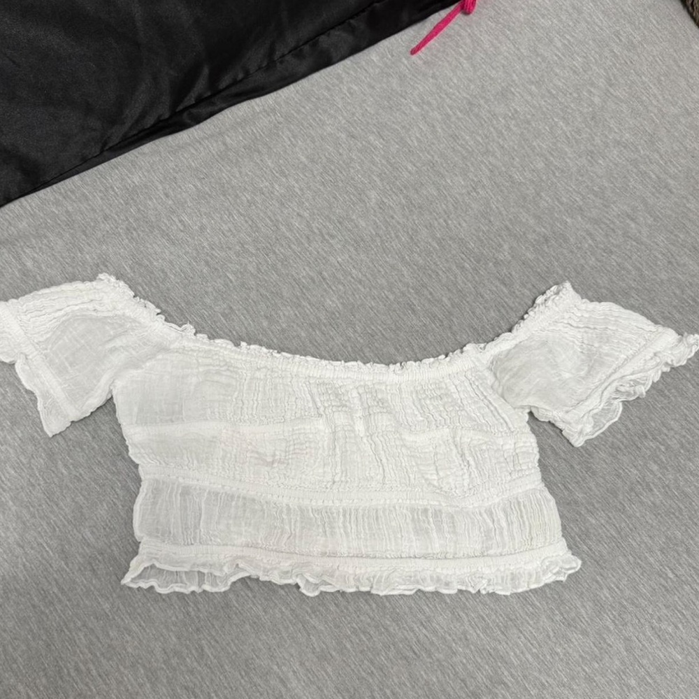 White Off-Shoulder Women's Top